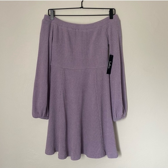 Lulus Dresses & Skirts - NWT Lulu's Flare Enough Lavender Off-the-Shoulder Skater Dress Small